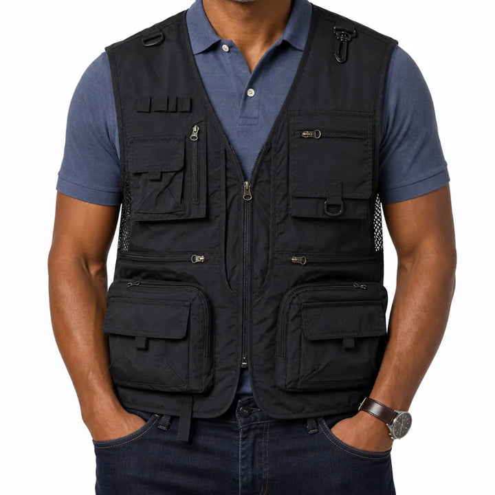 Vaughn | Utility Puffer Vest - Color:Black;Size:XS