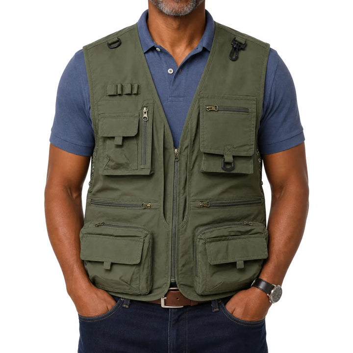 Vaughn | Utility Puffer Vest - Color:Green;Size:XS