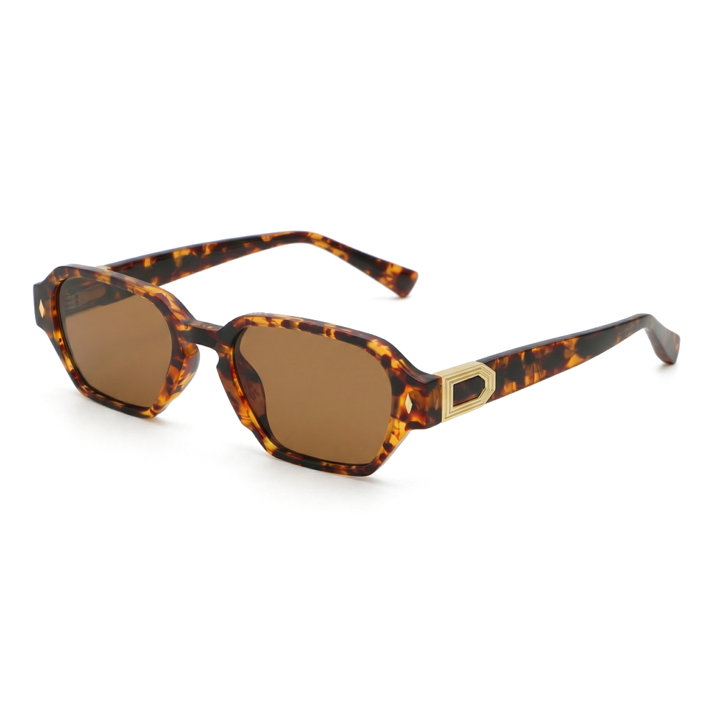 Velora Hexa Edge Shades - Color:C5 Matte Tortoise/Tea Lens