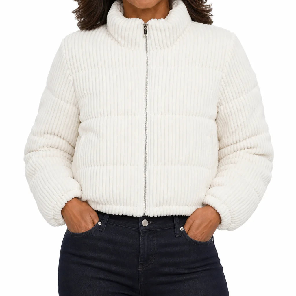 Verity | Quilted Jacket - Color:White;Size:XS