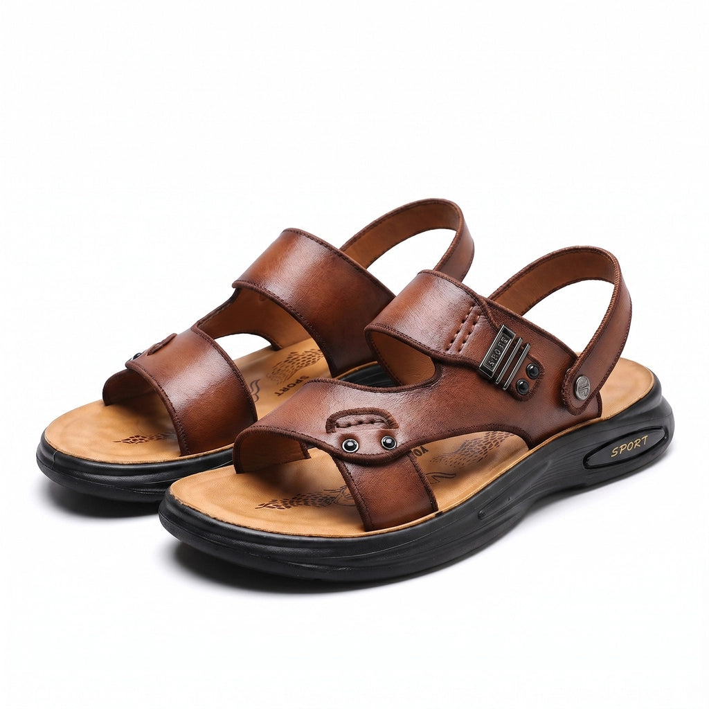 Vincent Beach Sandals - Color:Brown;Size:38