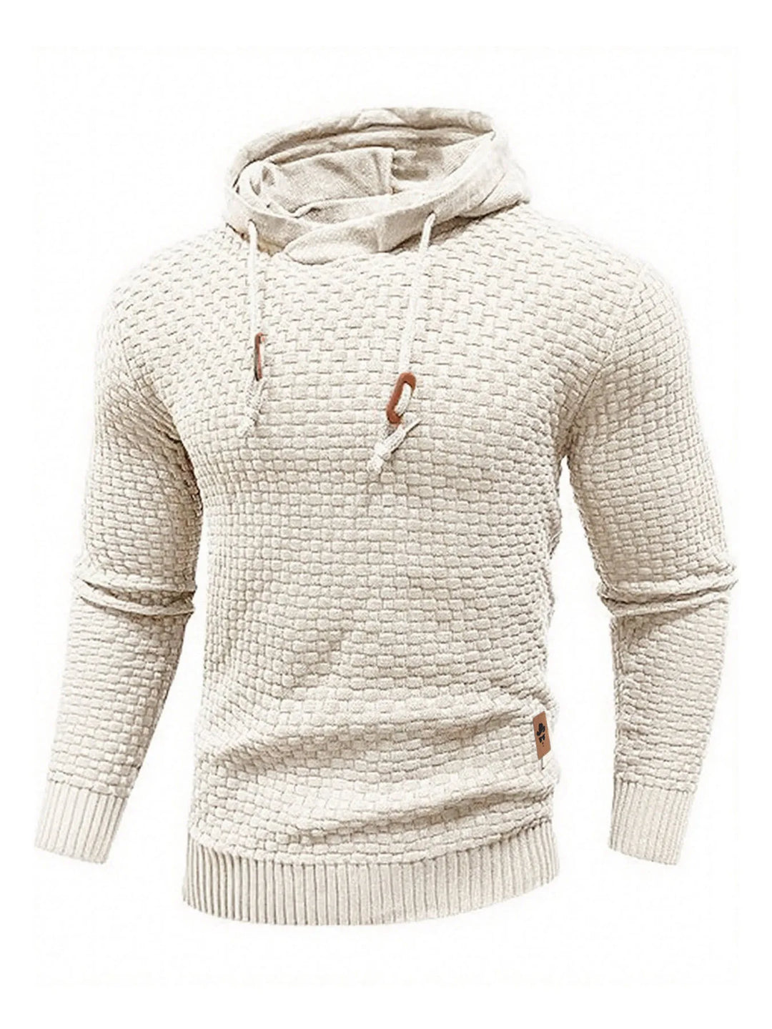 Vincent |  | Men's Textured Hoodie  - Color:Apricot;Size:XS