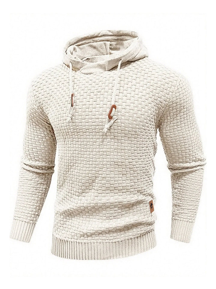 Vincent |  | Men's Textured Hoodie  - Color:Apricot;Size:XS