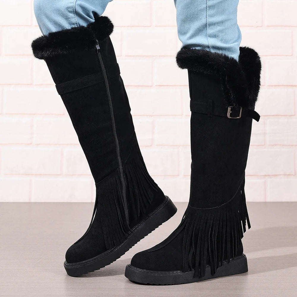 Women's Black Viola | Women's Tassel Winter Boots