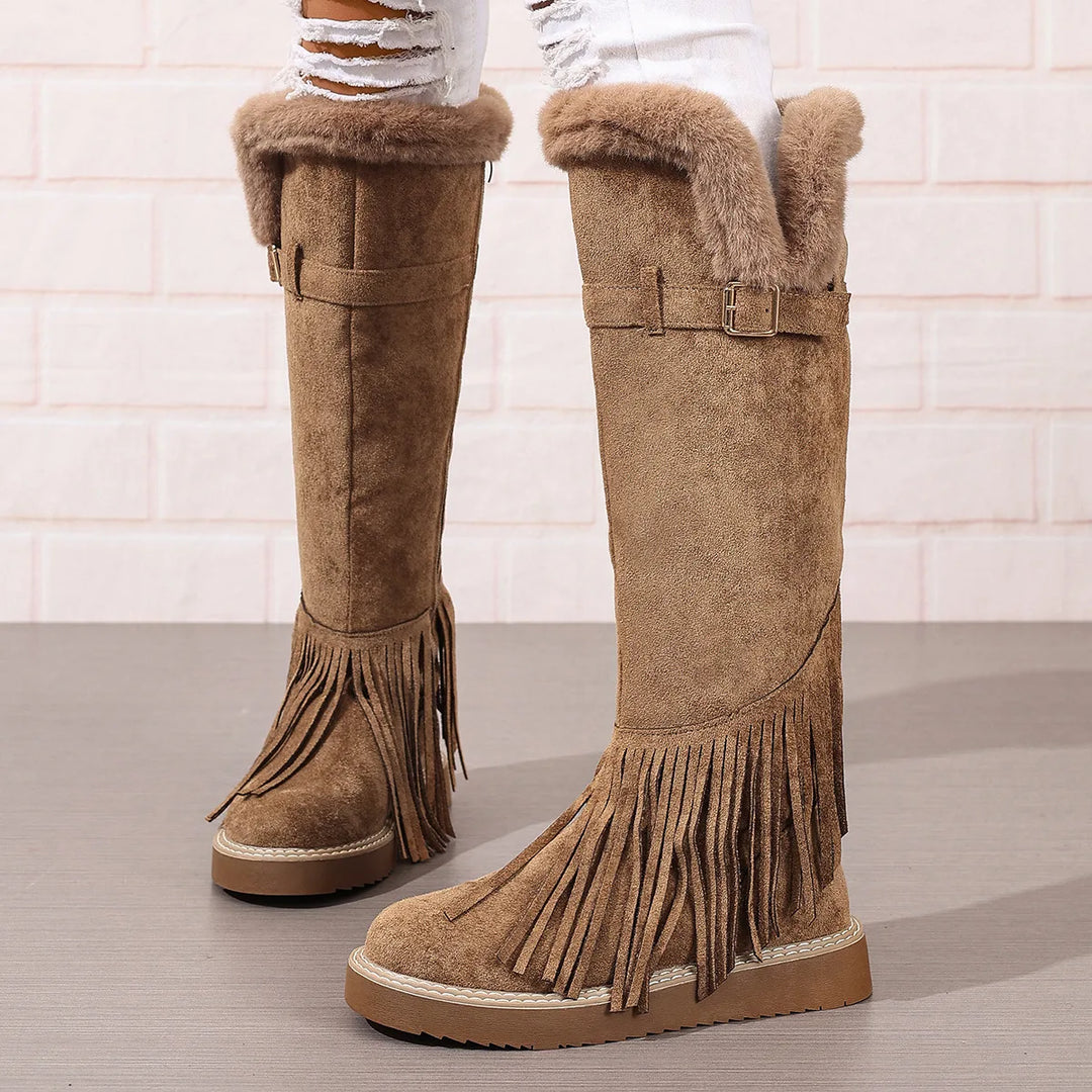 Women's Brown Viola | Women's Tassel Winter Boots