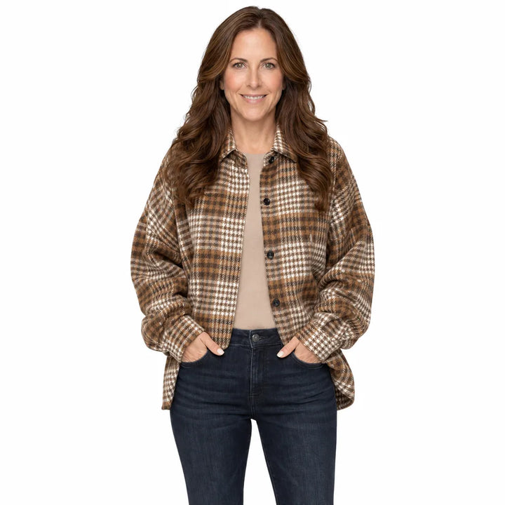 Women's Beige Haskell Brushed Plaid Shirt
