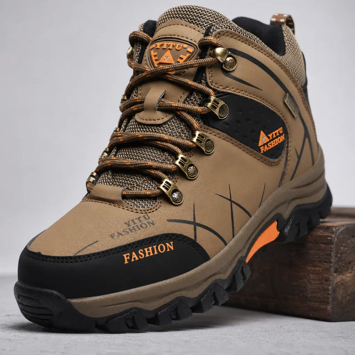 Warner High-Top Hiking Boots - Color:Beige;Size:39