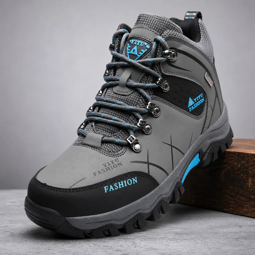 Warner High-Top Hiking Boots - Color:Gray;Size:39