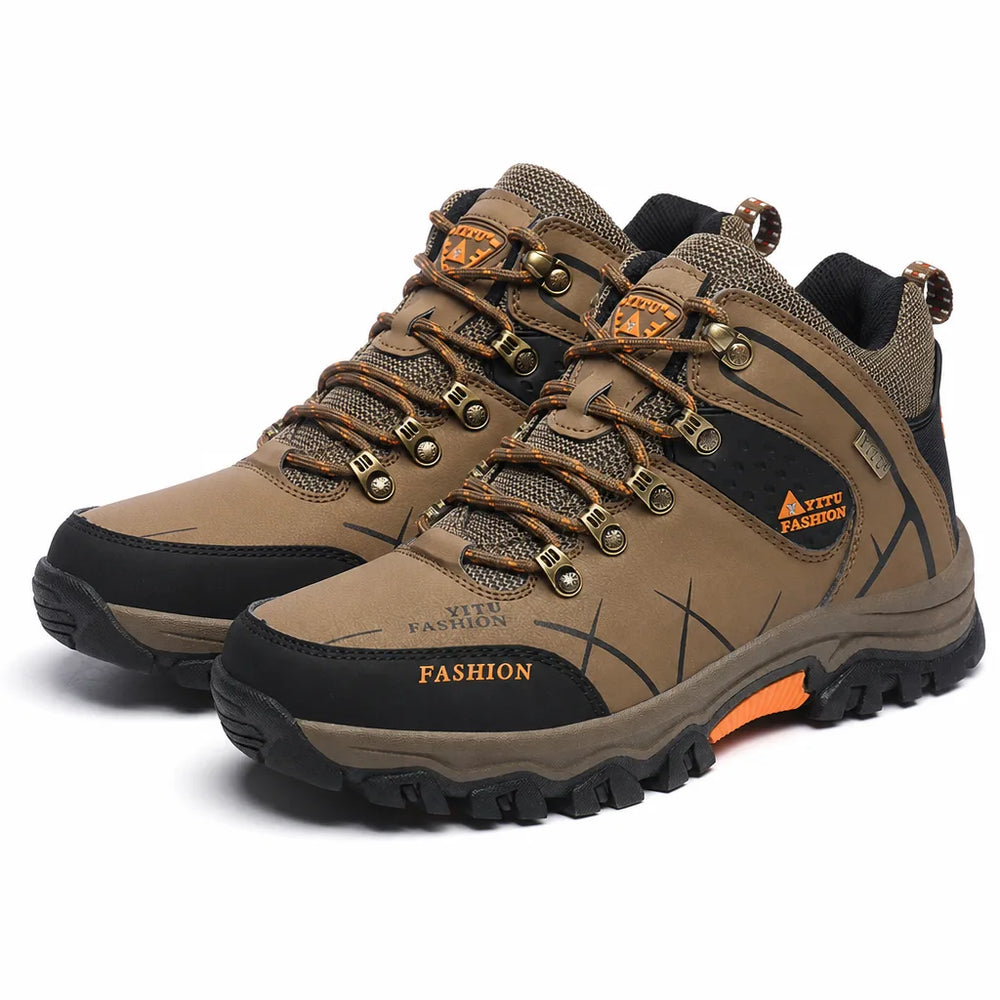 Men's Beige Warner High-Top Hiking Boots