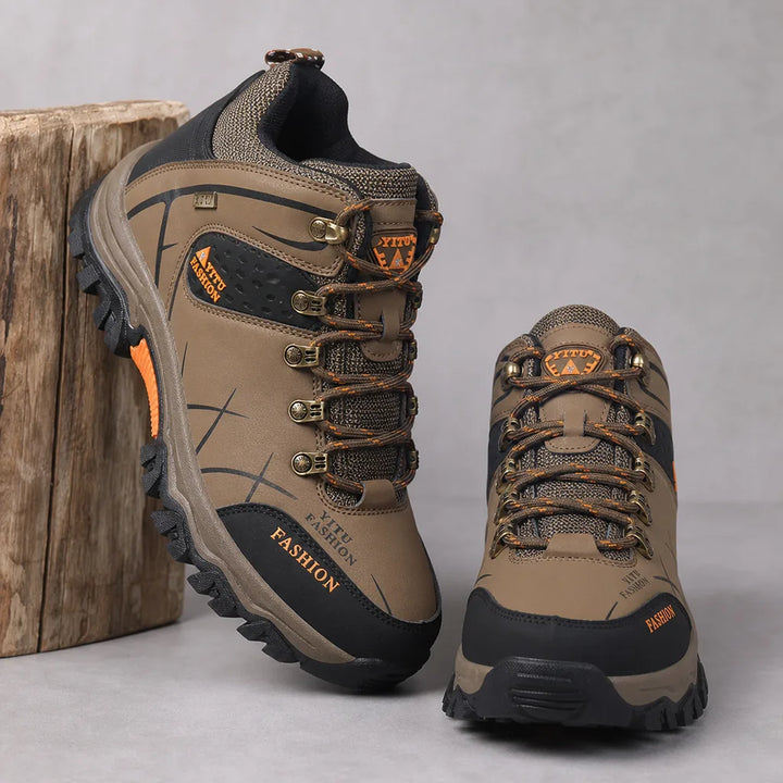 Men's Beige Warner High-Top Hiking Boots
