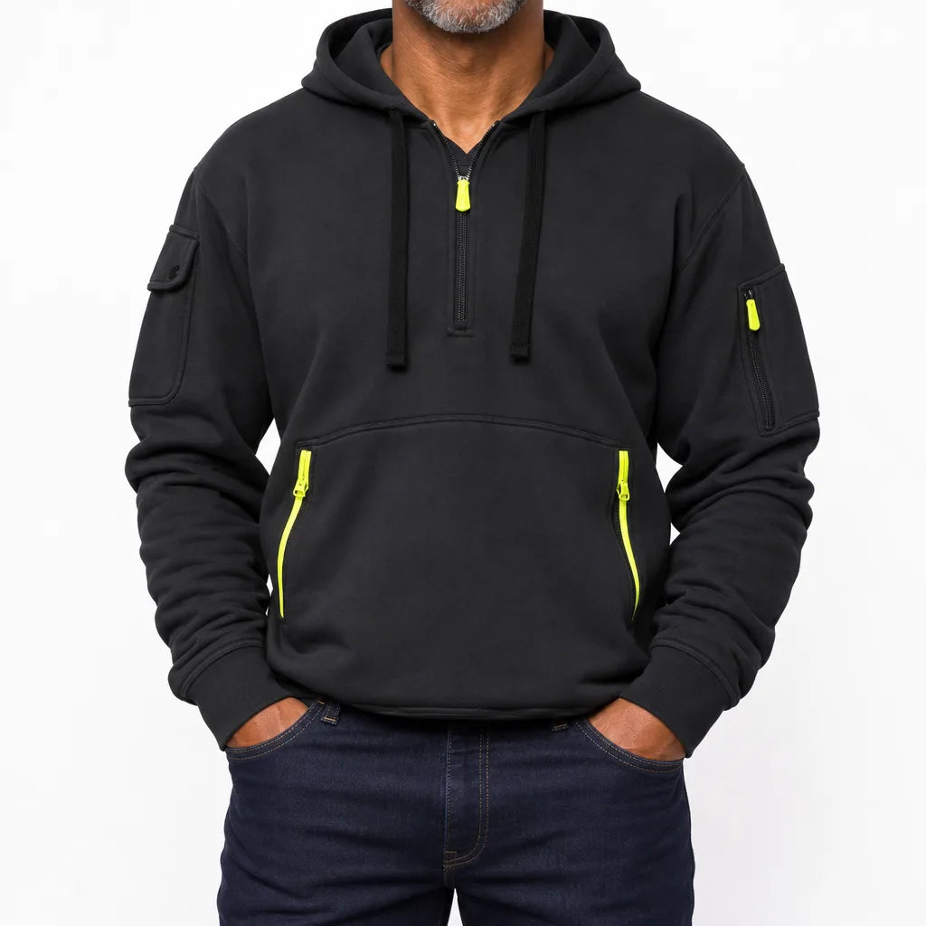 Warrick Elevated Hoodie - Color:Black;Size:XS