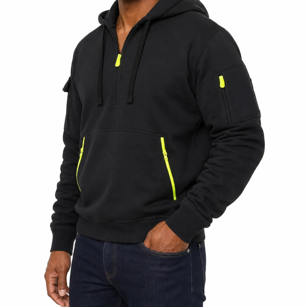 Men's Black Randolph Multi Pocket Hoodie