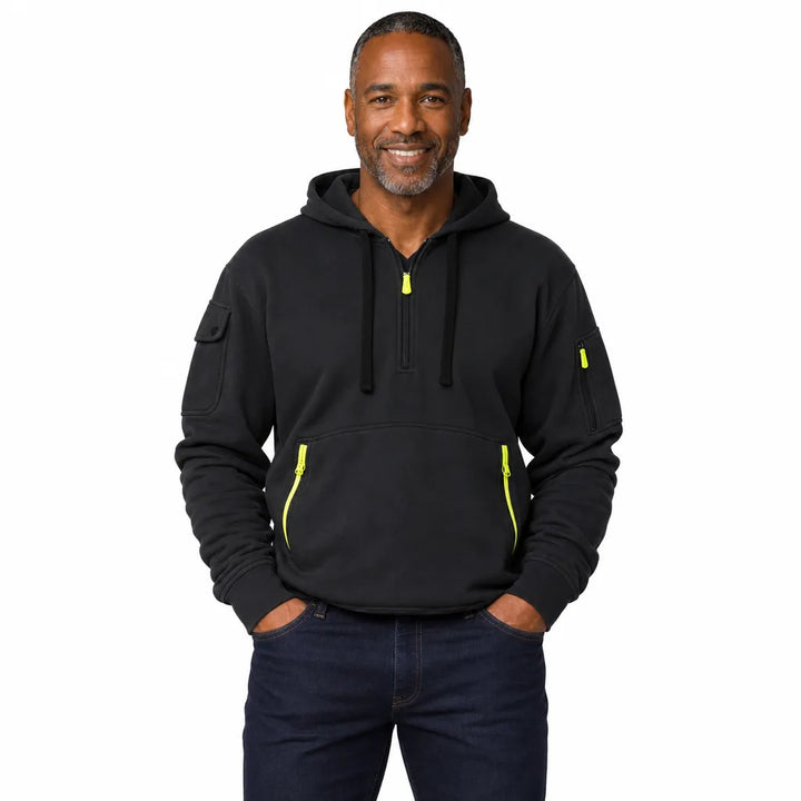 Men's Black Randolph Multi Pocket Hoodie