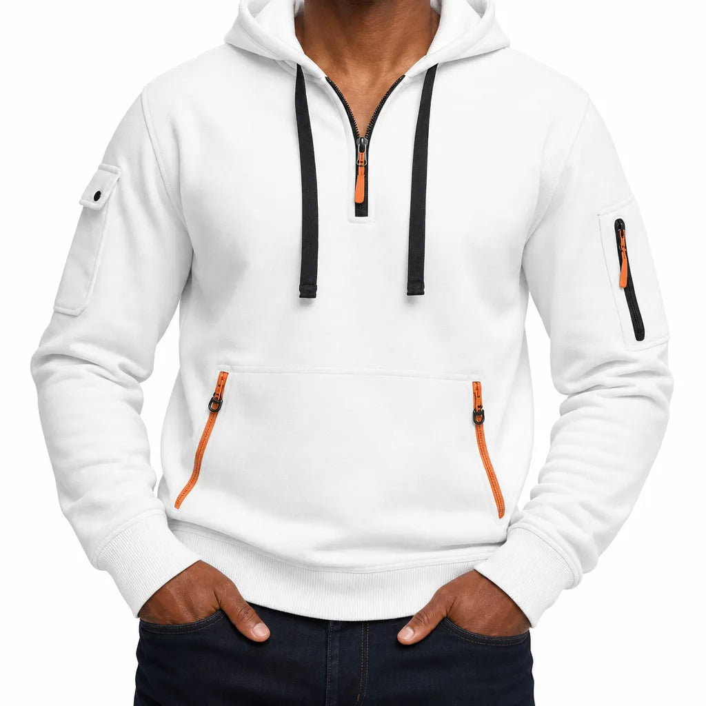 Warrick Elevated Hoodie - Color:White;Size:XS