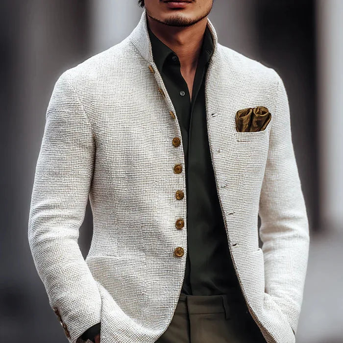 Warwick | | Men's Single Breasted Cardigan - White