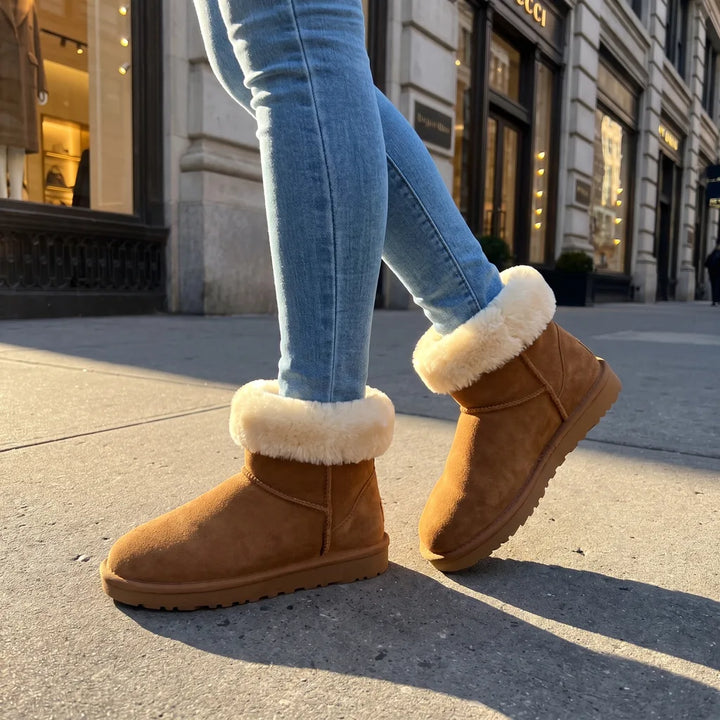 Waverly Suede Alpine Boots - Color:Brown;Size:35