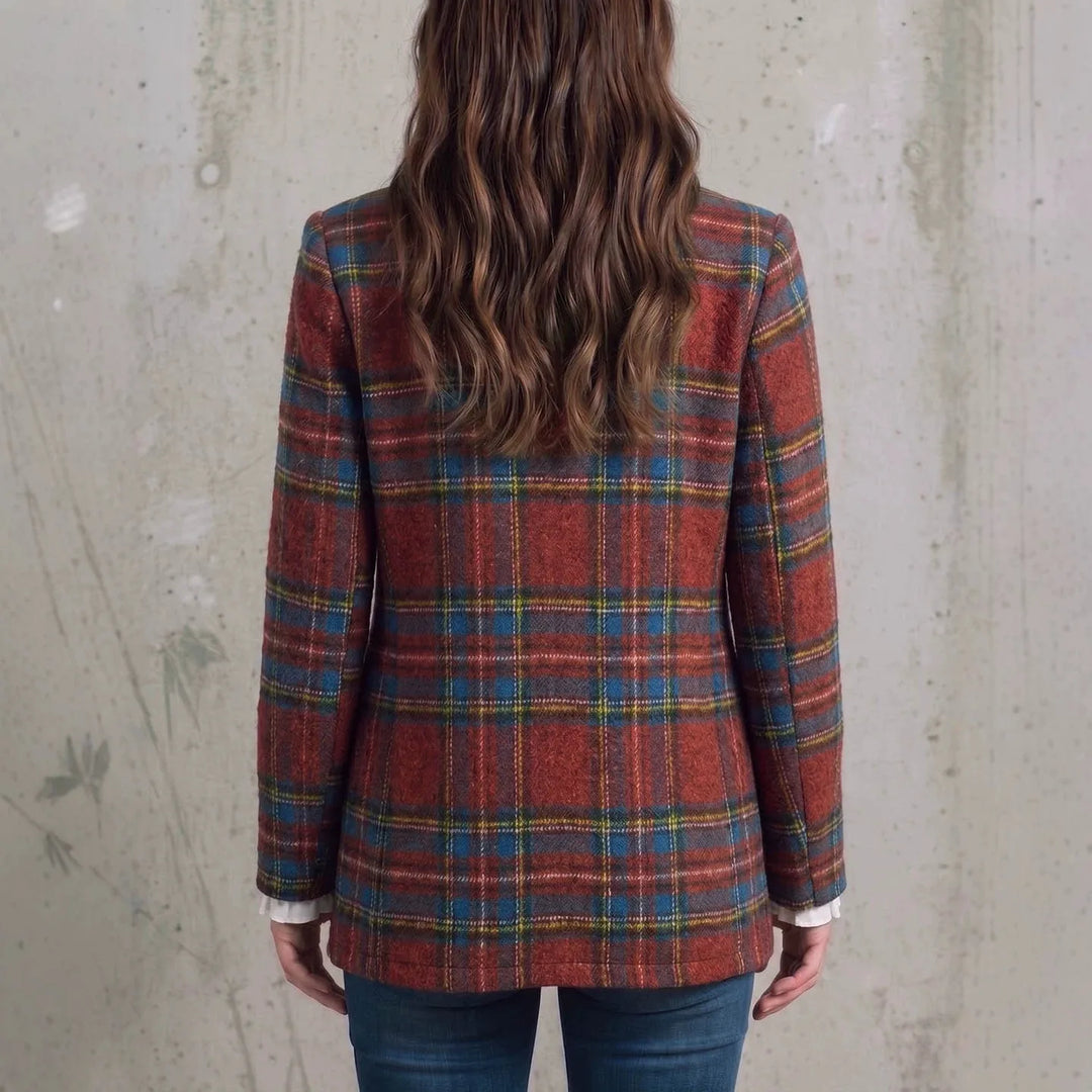Women's Wells | Women's Plaid Double-Breasted Blazer