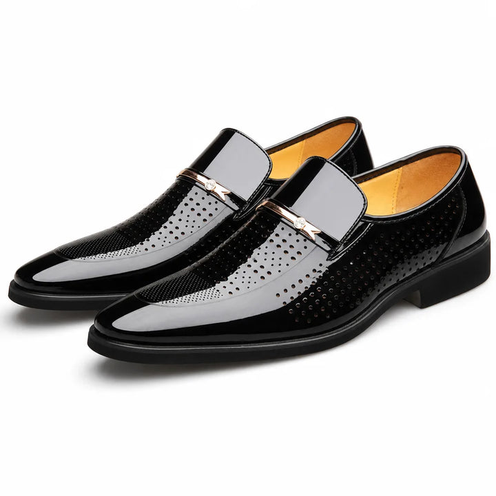 Wesley Polished Dress Shoes - Color:Black;Size:38