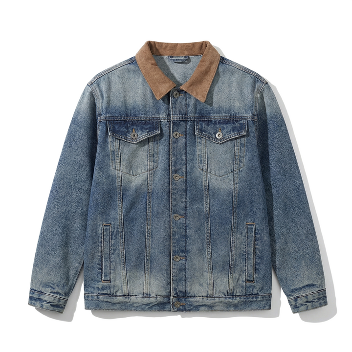 Weston Cotton Denim Jacket - Color:Vintage Wash;Size:S