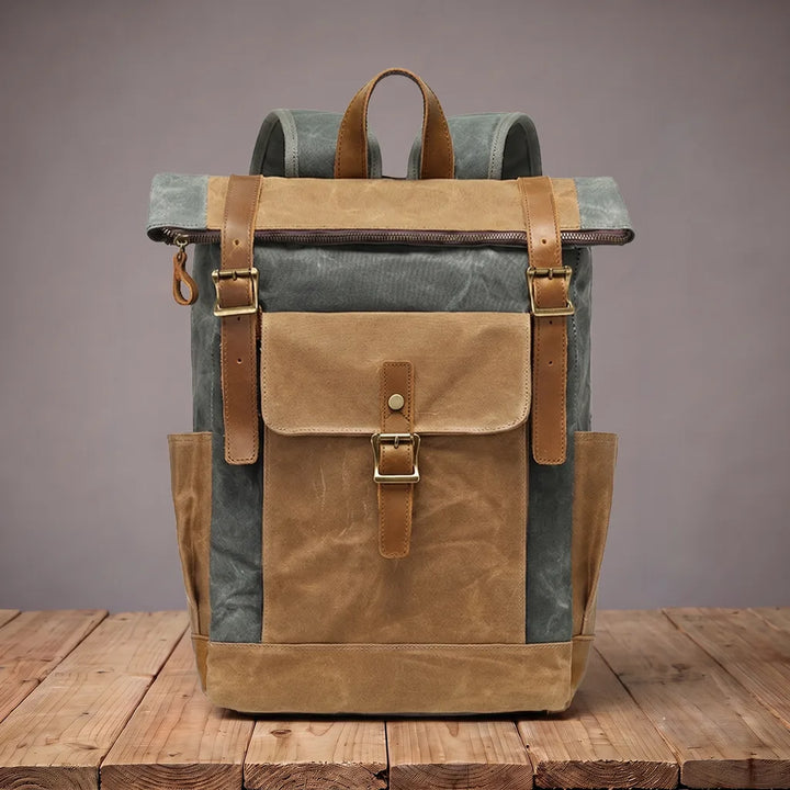 Whitmore | Men's Canvas Travel Laptop Backpack  - Color:Green