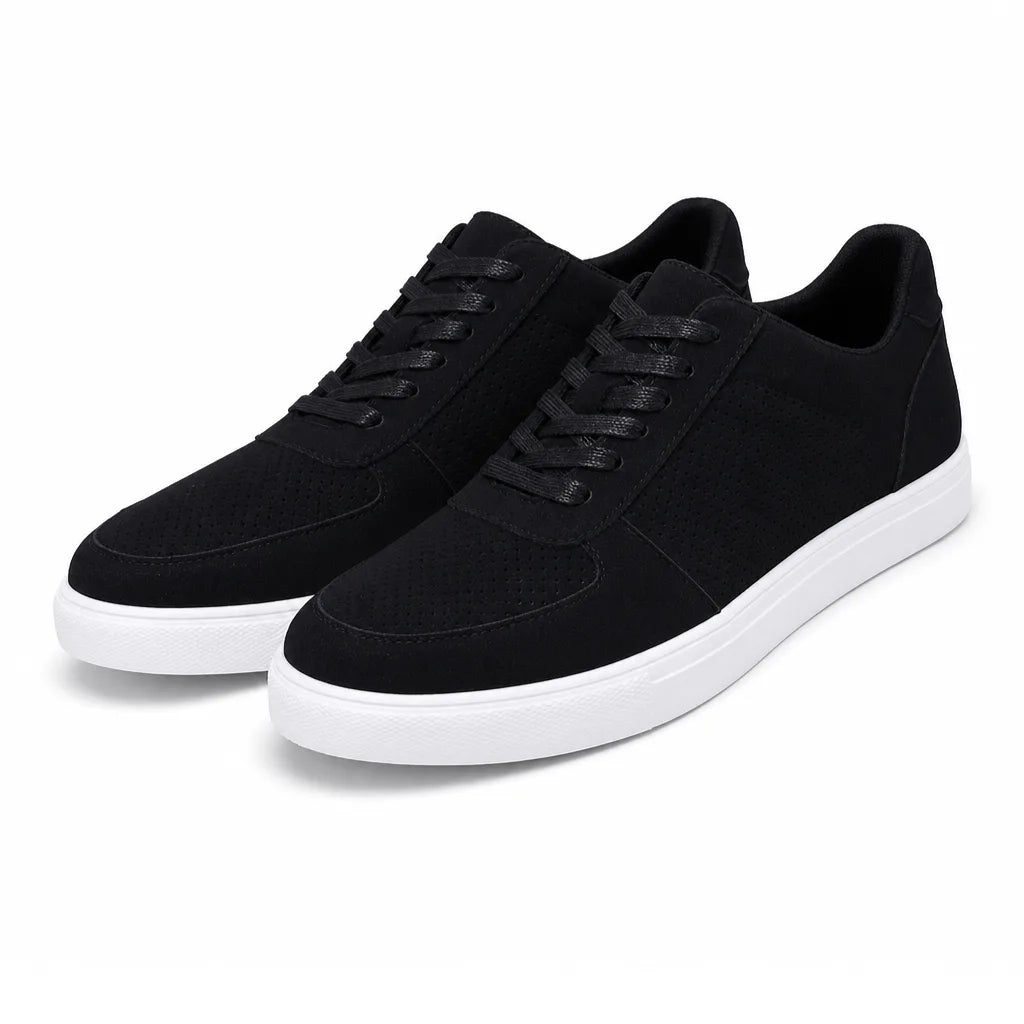 Whittaker | Men's Suede Orthopedic Sneakers  - Color:Black;Size:39