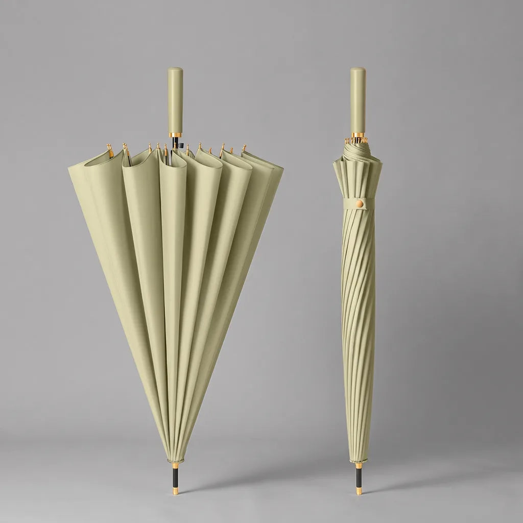 Wilhelmina | Long Handle Outdoor Umbrella - Color:Green