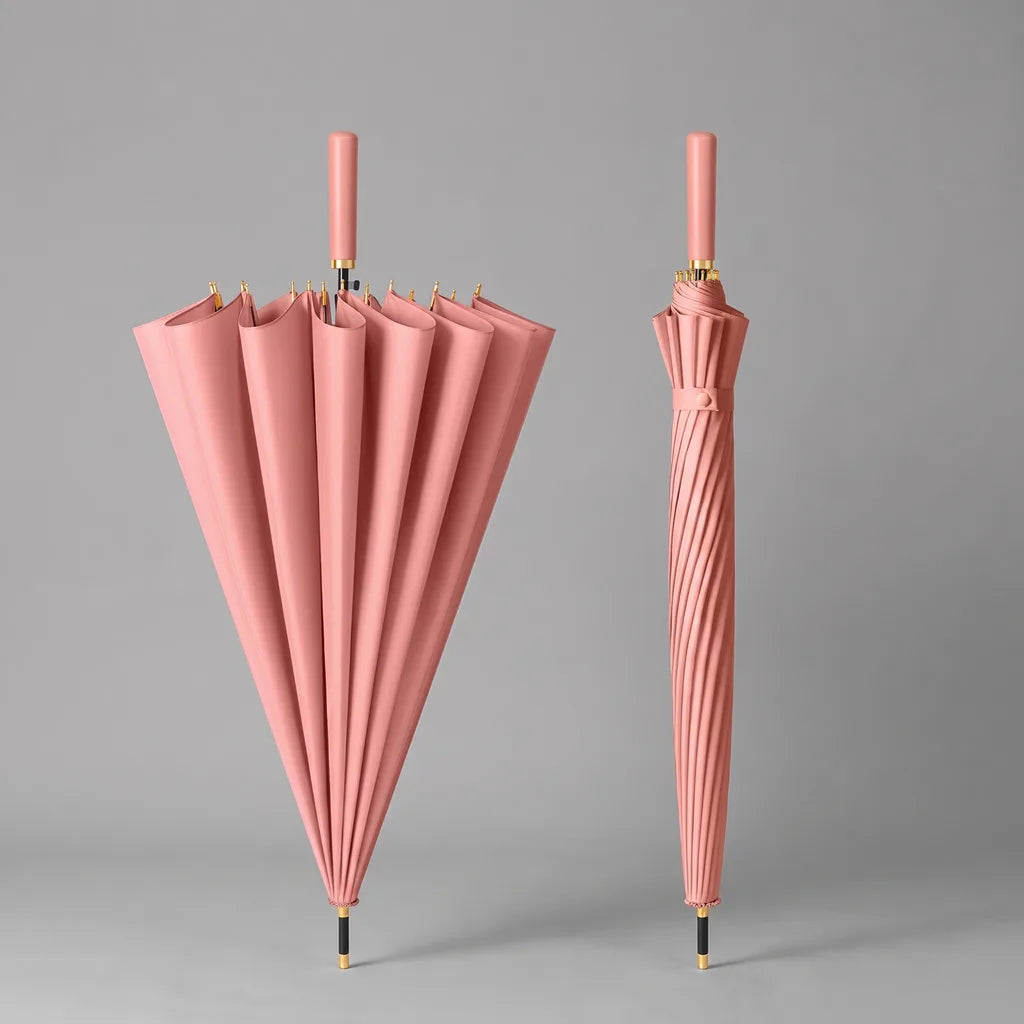 Wilhelmina | Long Handle Outdoor Umbrella - Color:Pink