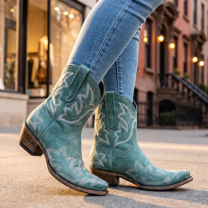 Wilhelmina | Womens Fall Cowboy Boots - Color:Blue;Size:35
