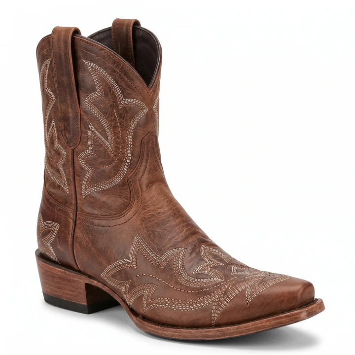 Women's Brown Hampshire Embroidered Ankle Boots