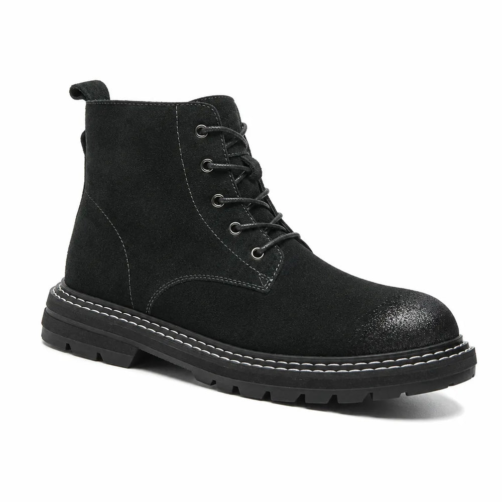 Men's Black Winfield Round Toe Boots