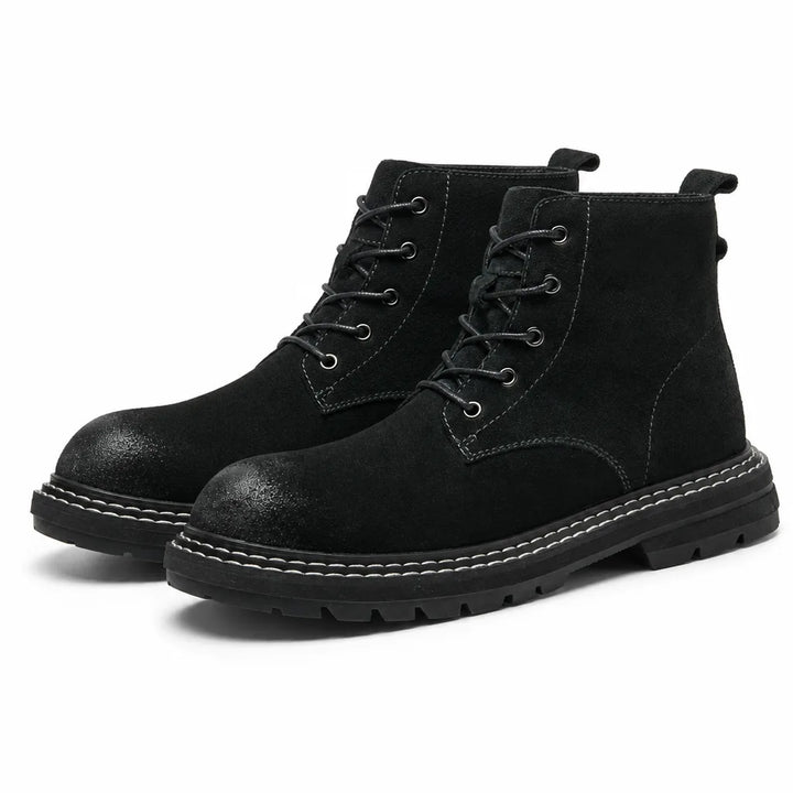 Winfield Round Toe Boots - Color:Black;Size:38