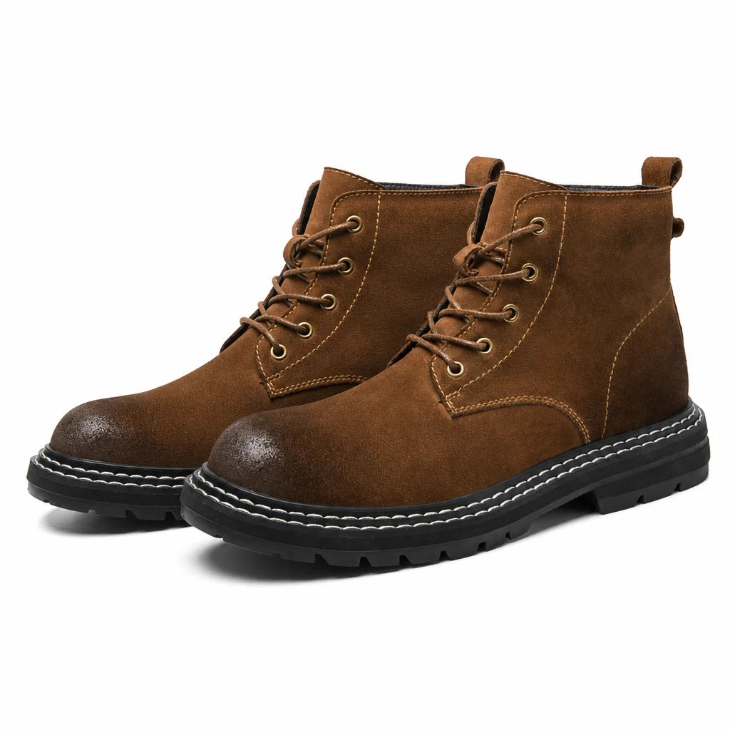 Winfield Round Toe Boots - Color:Brown;Size:38