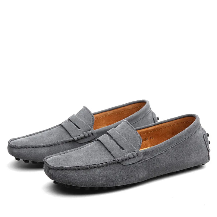 Winston | Men's Luxury Loafers - Color:Grey;Size:38
