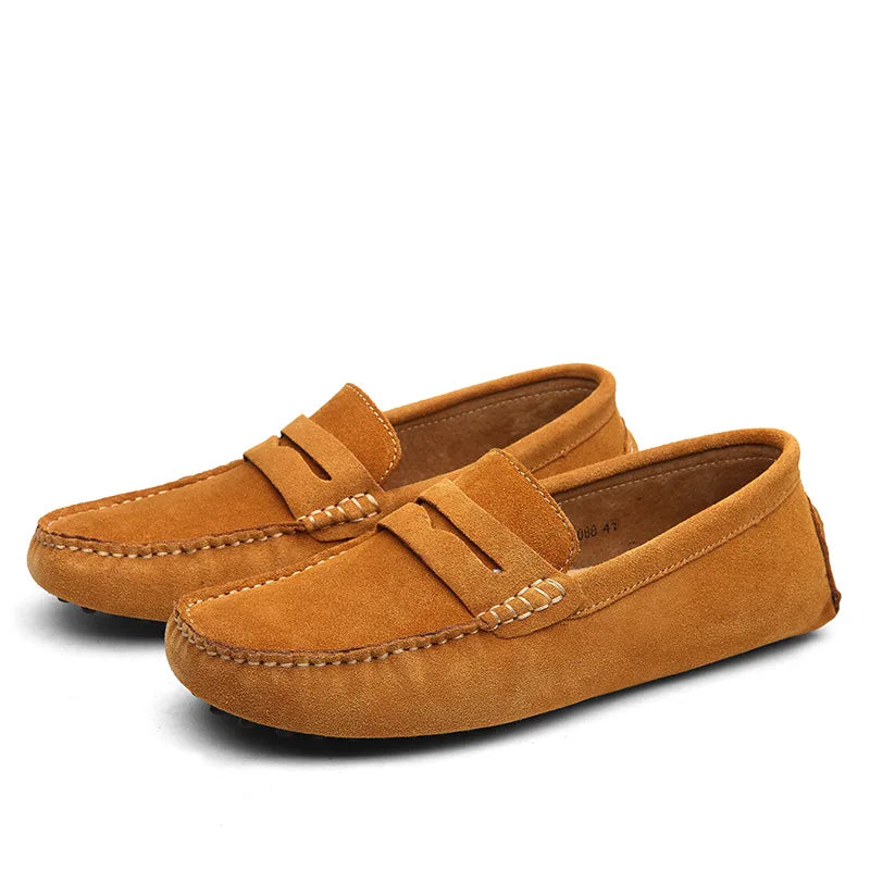 Winston | Men's Luxury Loafers - Color:Light Brown;Size:38
