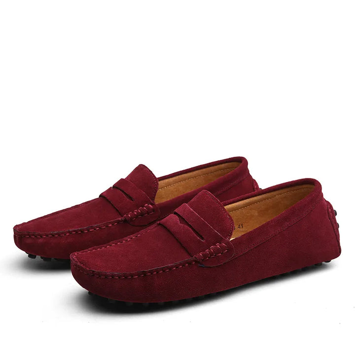Winston | Men's Luxury Loafers - Color:Red;Size:38