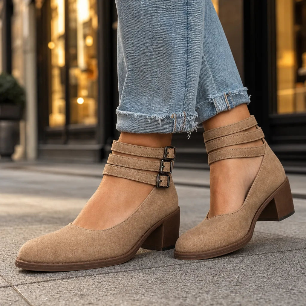 Wrenna | Womens Fall Ankle Boots - Color:Beige;Size:36