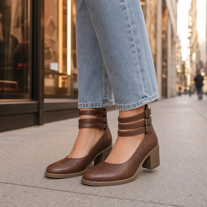 Wrenna | Womens Fall Ankle Boots - Color:Brown;Size:36