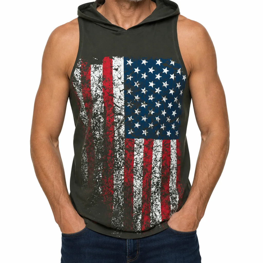Wyatt Hooded Tank - Color:Green;Size:XS