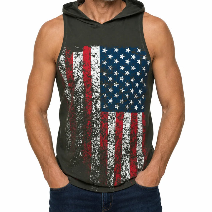 Wyatt Hooded Tank - Color:Green;Size:XS