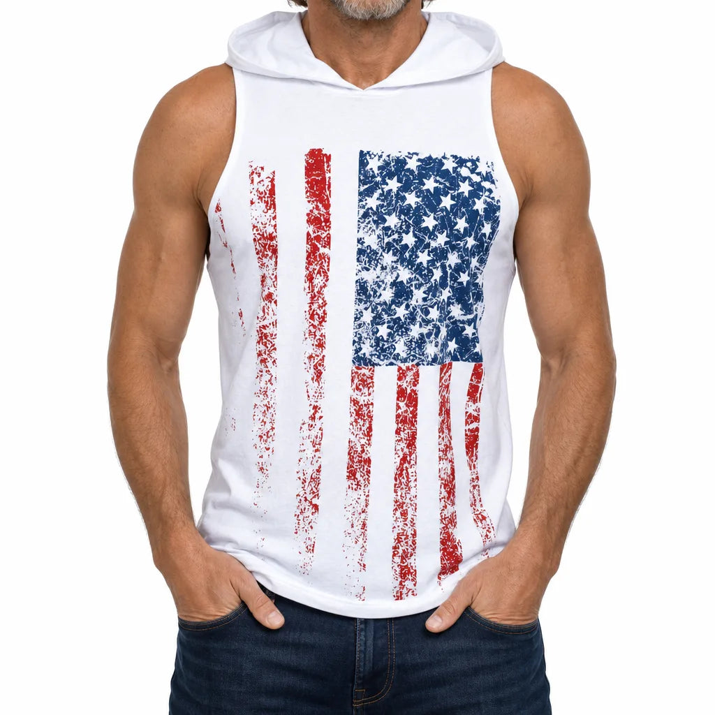 Wyatt Hooded Tank - Color:White;Size:XS