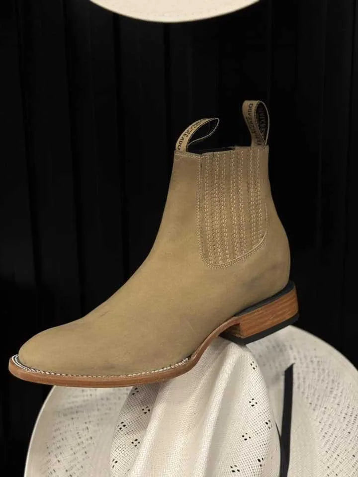 Wyoming | Men's Ranch Cowboy Boots - Color:Dark Khaki;Size:38