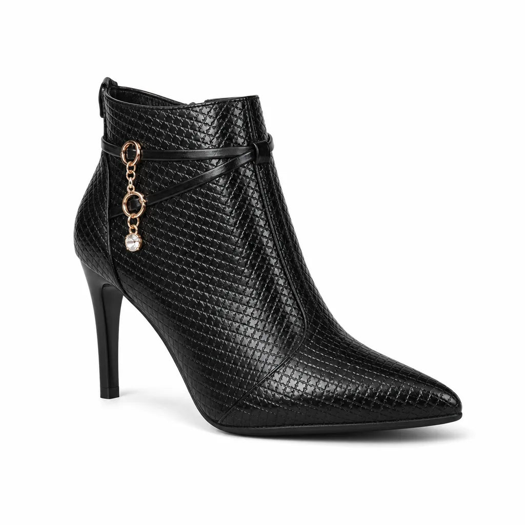 Women's Black Balfour Rhinestone Ankle Boots