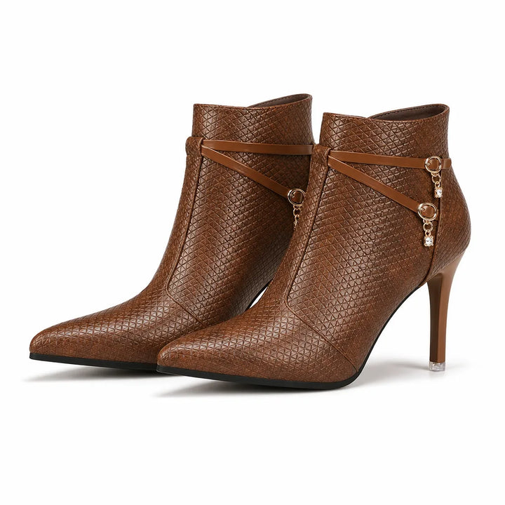 Xanthe | Women's Fall Stiletto Heels - Color:Brown;Size:35