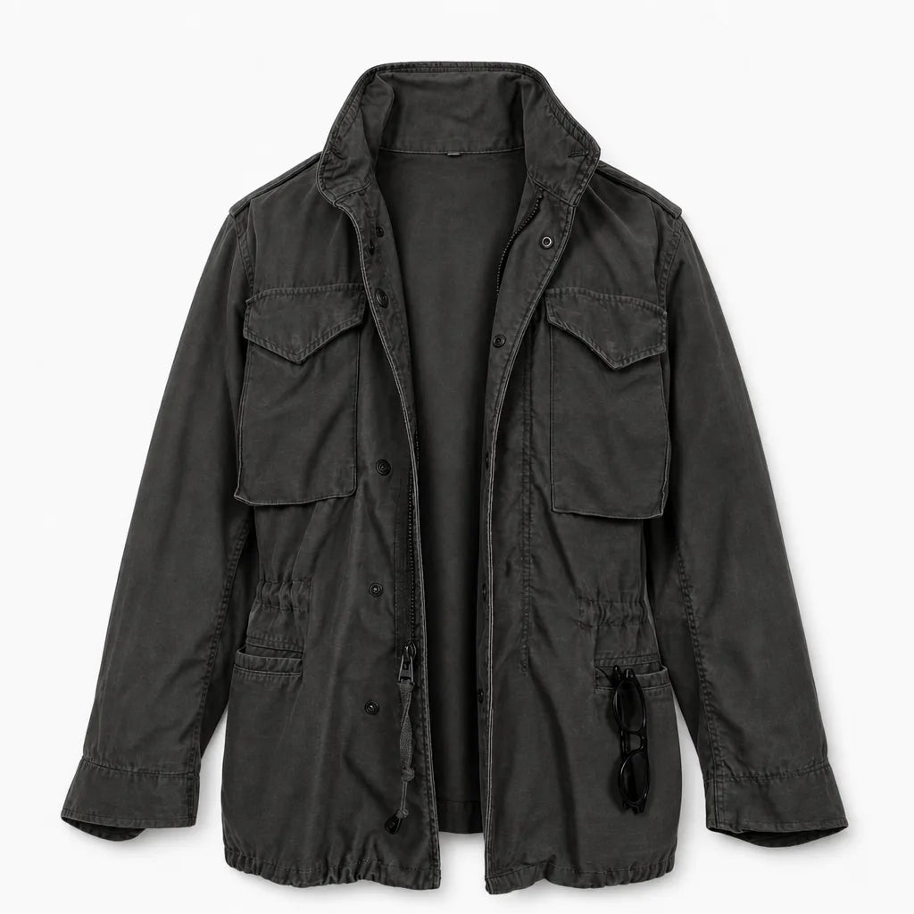 Zachary Loose Utility Jacket - Color:Black;Size:XS