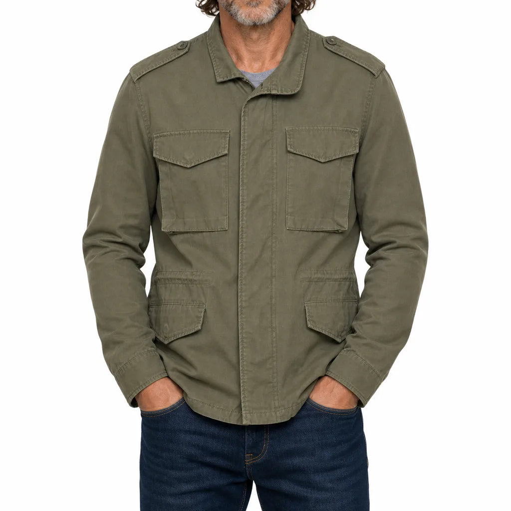 Men's Green Zachary Loose Utility Jacket