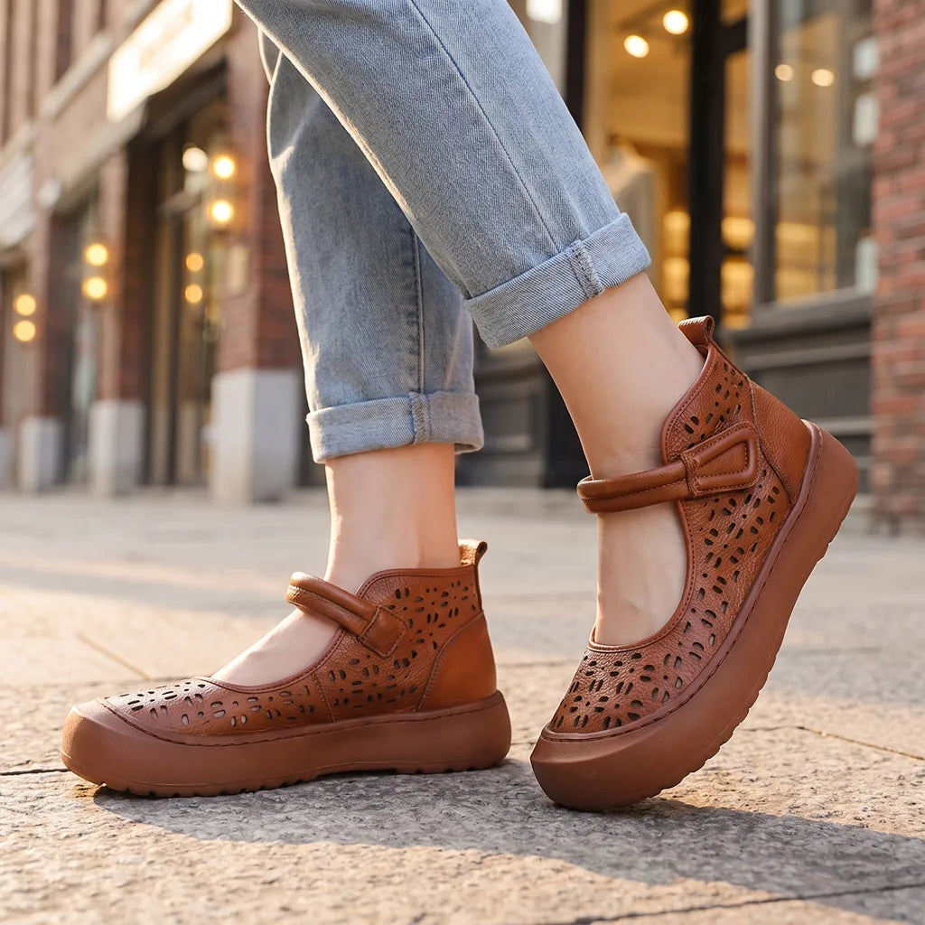 Women's Brown Crowley Leather Gladiator Sandals