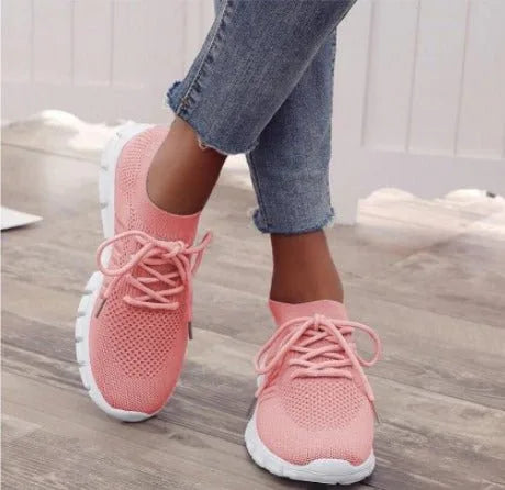 Zara | Women's Orthopedic Comfort Sneakers  - Color:Pink;Size:35