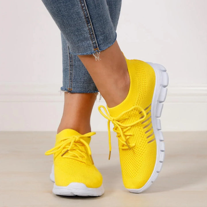 Zara | Women's Orthopedic Comfort Sneakers  - Color:Yellow;Size:35